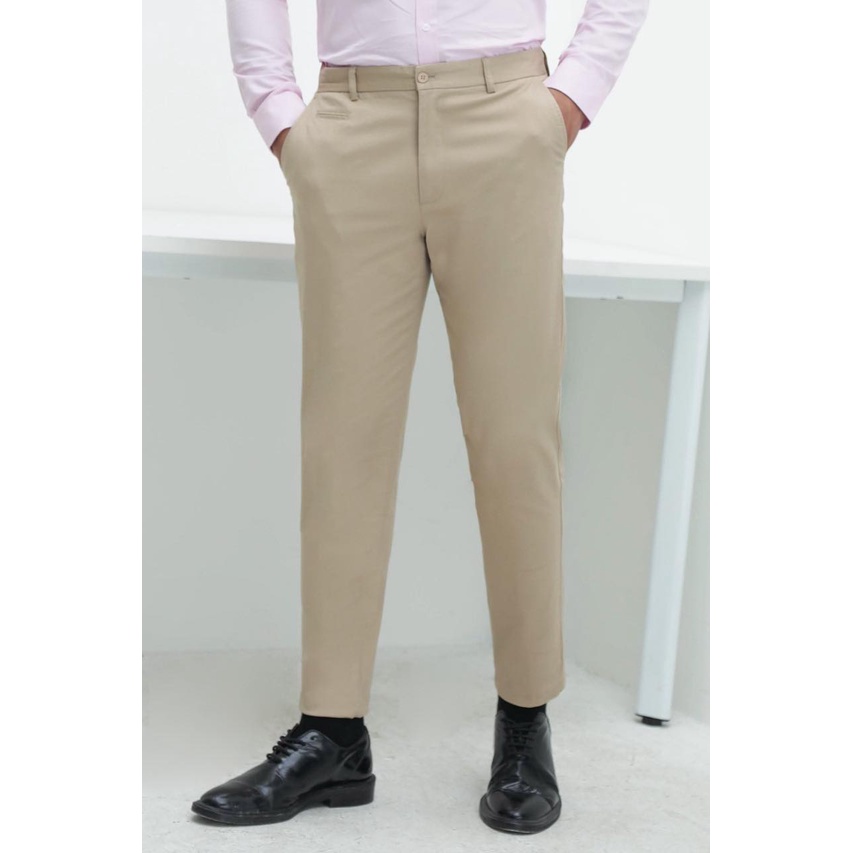 Quần Khaki Americus Gosani Nam Cao Cấp Phom Slimfit Đen Và Be