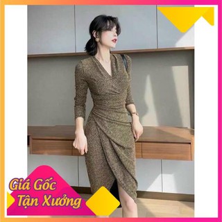 VÁY LEN NHŨ DÁNG ÔM VẠT CHÉO