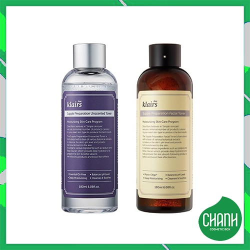 Nước Hoa Hồng Klairs Supple Preparation Toner 180ml