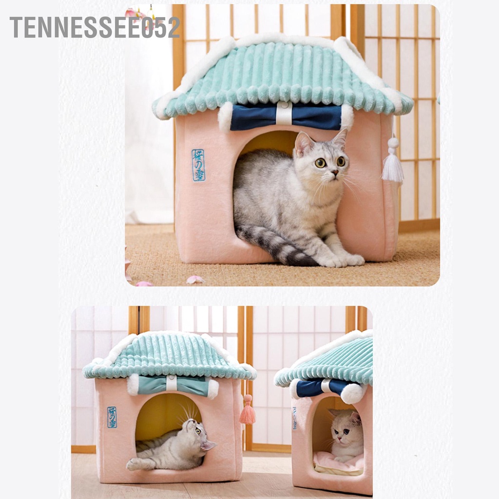 Hàng Sẵn Nhà đệm mèo Ấm áp mềm mại có thể tháo rời hình vuông Ổ cho chó dễ mèo thương cực xinh【Tennessee052】