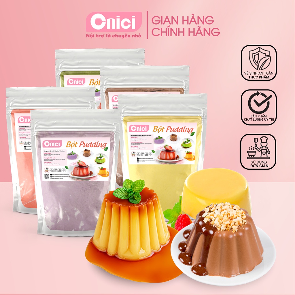 SET LÀM PUDDING TRỨNG, DÂU, SOCOLA, MÔN,MATCHA