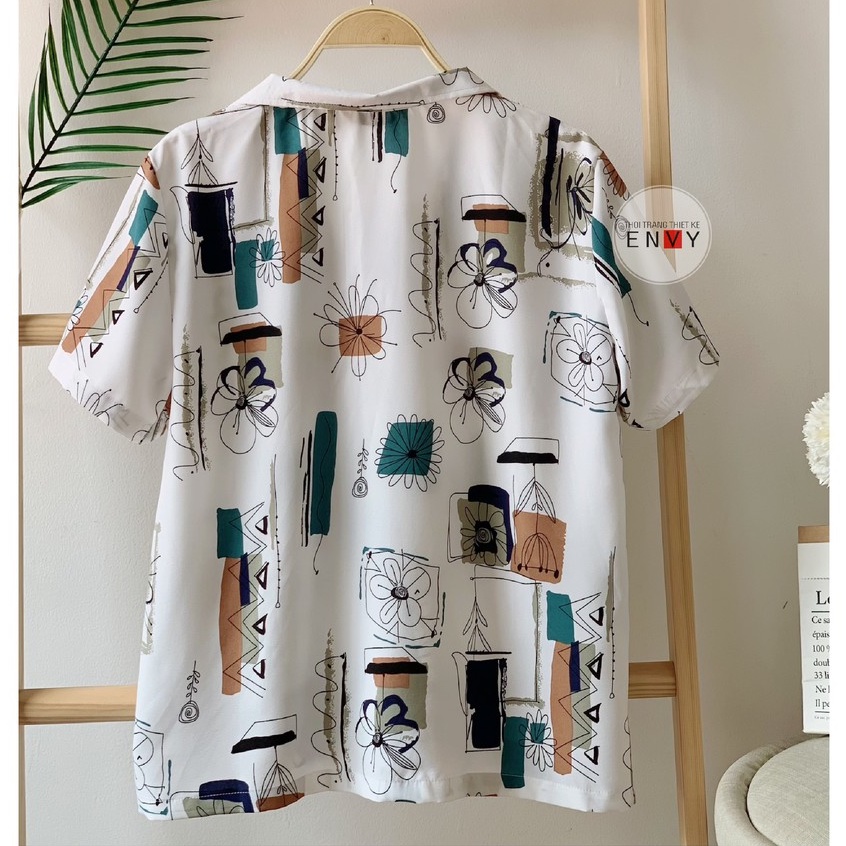 Áo Sơ Mi Cổ Vest Họa Tiết ENVY - S79