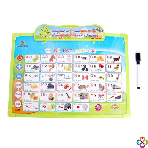 Bảng viết phát tiếng đa năng 11 chủ đề cho bé