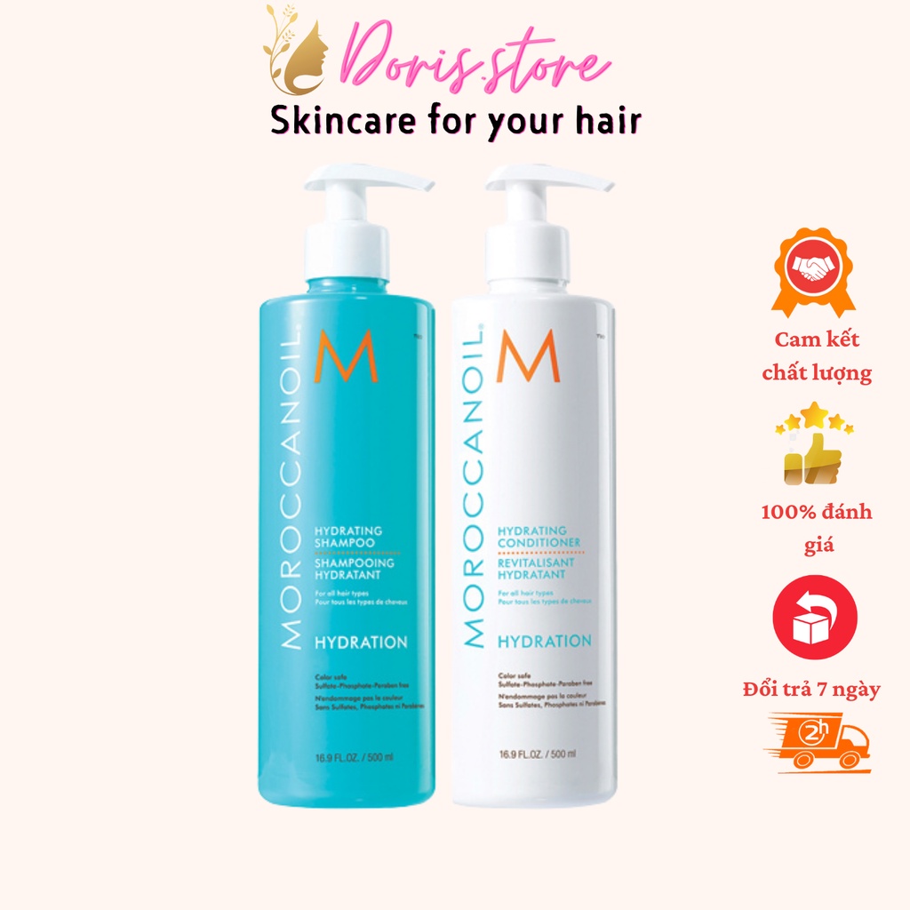 MOROCCANOIL - Cặp Dầu Gội Dầu Xả Dưỡng Ẩm Sâu Phục Hồi Tóc Hư Tổn MOROCCANOIL 500ml