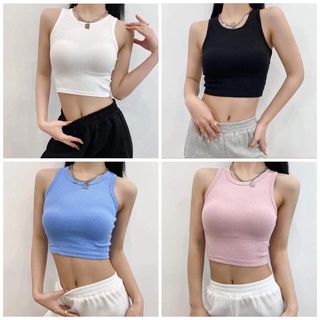Áo croptop ba lỗ nữ sát nách vải co giãn thoáng mát