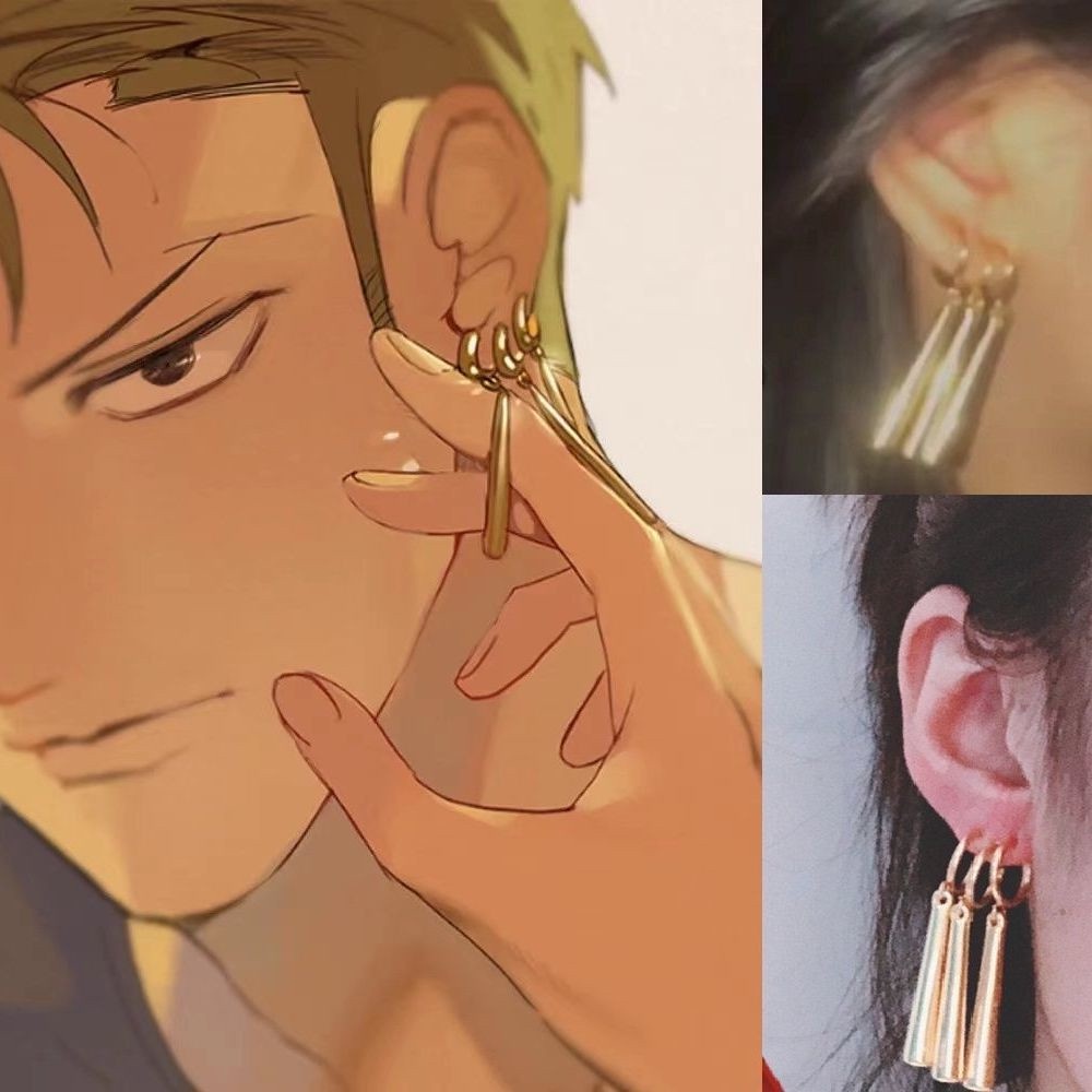 Bộ 3 Khuyên Tai Hình Roronoa Zoro Thời Trang