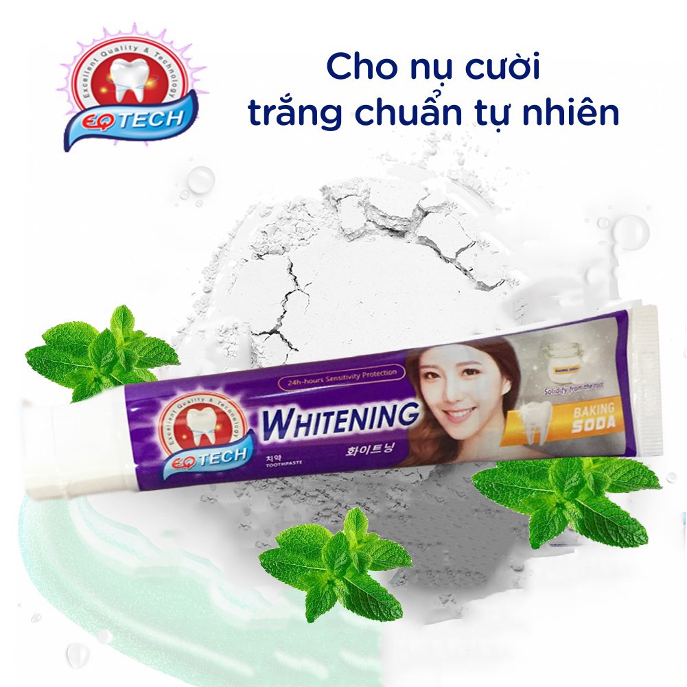 Kem đánh răng làm trắng răng EQ Tech Whitening giảm ê buốt suốt 24h cho hàm răng hết ê buốt trắng sáng rạng ngời