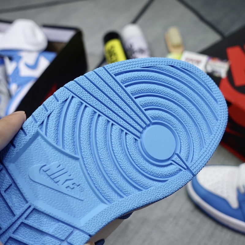 Giày Jordan1 Hight UNC / JD1 cổ cao xanh - Chuẩn Best