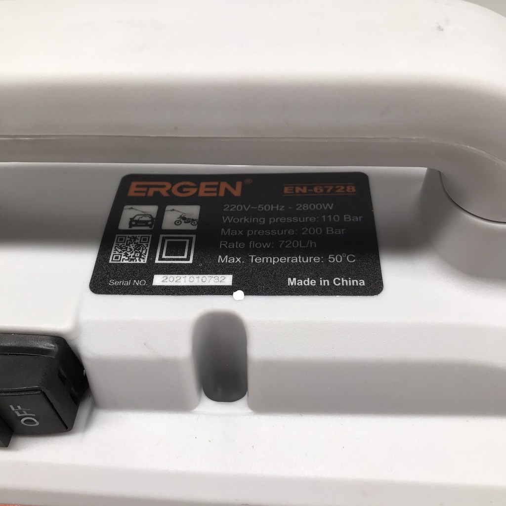 Máy Rửa Xe Ergen EN-6728 Có Chỉnh Áp 2800W, Bảo Hành 6 Tháng, Tặng Kèm Thanh Nối Dài Và Bộ Khớp Nối Nhanh