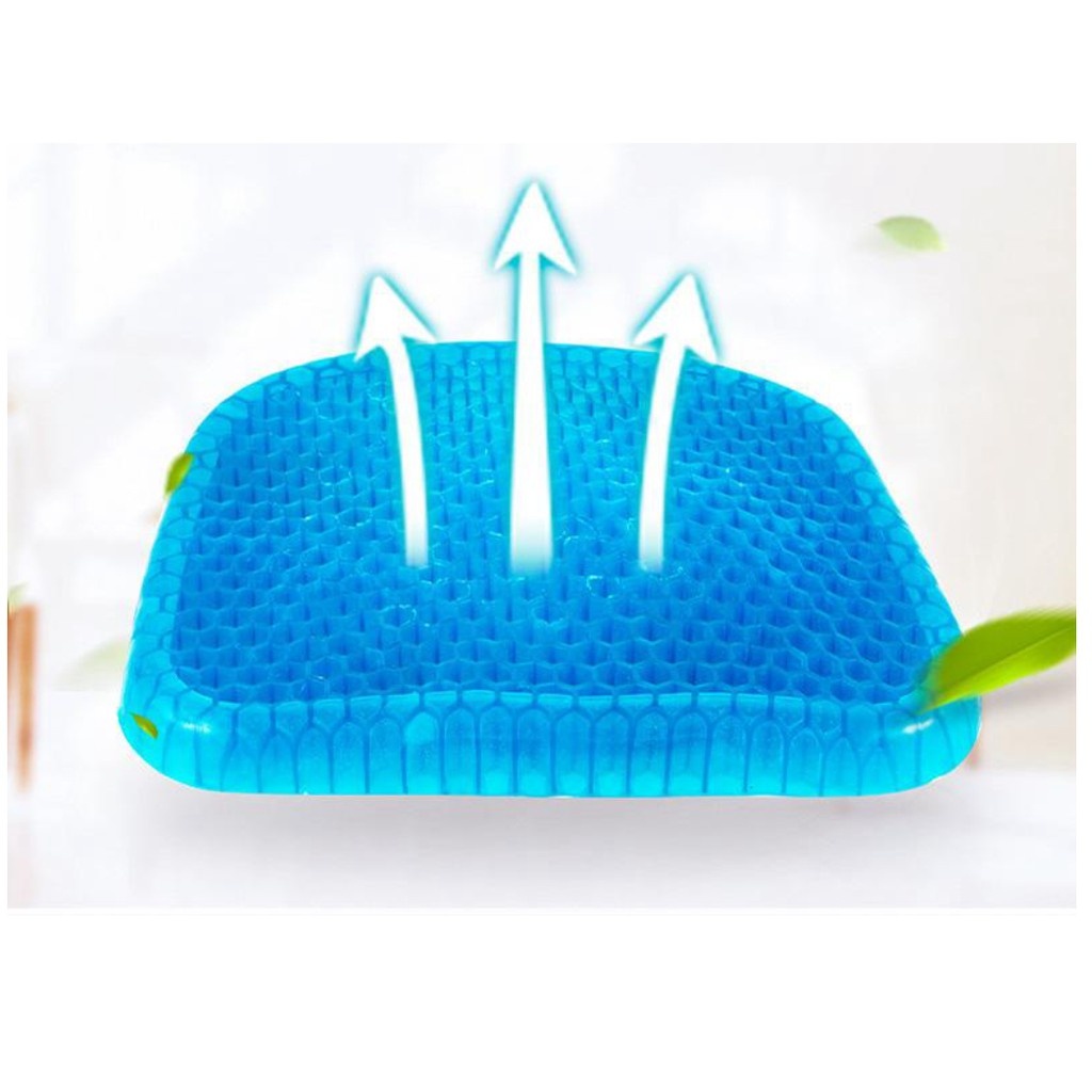 (Tặng túi vải) Nệm lót mông silicone tổ ong Flex - Đệm ngồi 3D cao cấp thoáng khí chống ê mông, mỏi lưng