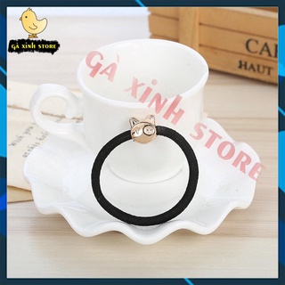 Thun Cột Tóc Cao Su Co Giãn Đầy Đặn Phong Cách Hàn Quốc