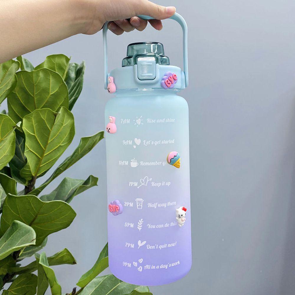 Elsworth Bình Nước Thể Thao Bằng Nhựa Mờ Dung Tích Lớn Có Đánh Dấu Thời Gian