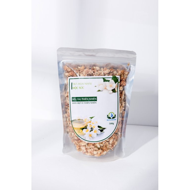 Trà hoa nhài sấy khô Mộc Sắc nguyên bông 500gr, hoa lài sấy lạnh của siêu thị thiên nhiên | BigBuy360 - bigbuy360.vn