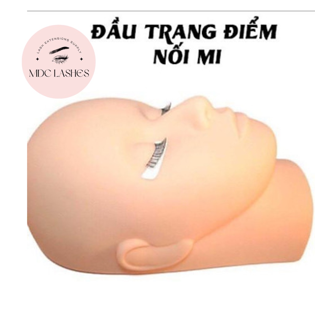 Đầu manocanh MDC LASHES mềm học masage, nối mí, b huyệt, phun xăm