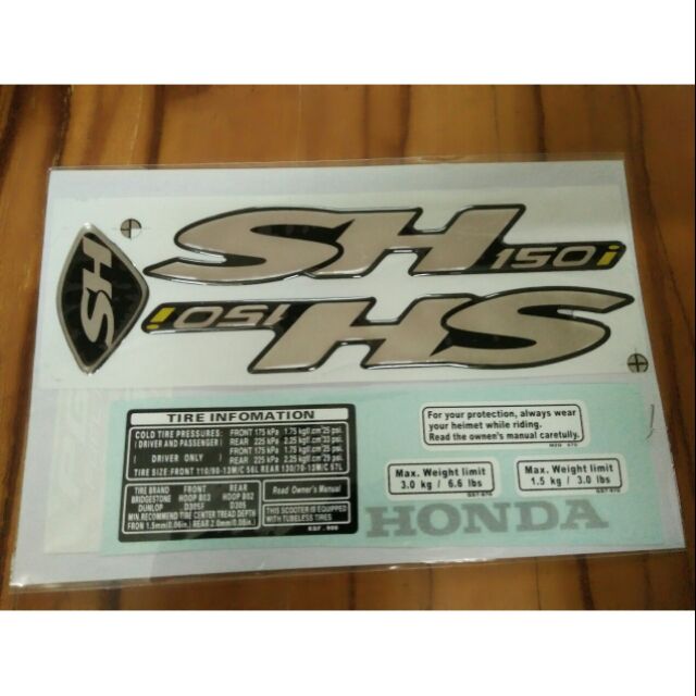 Bộ tem nổi honda SHi 150 Ðời 2007