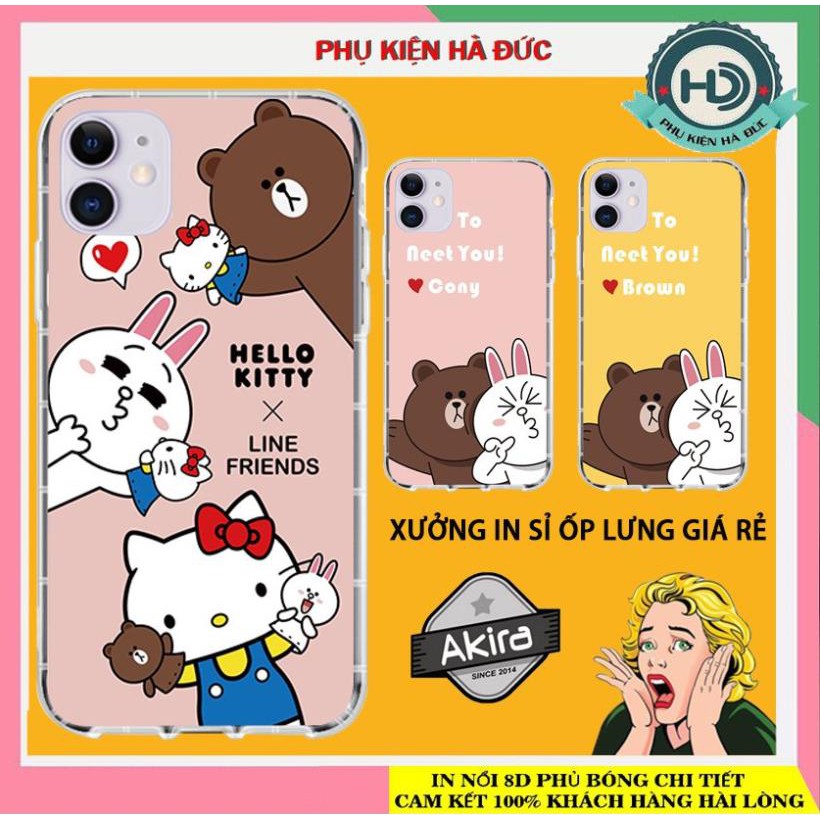 Ốp Gấu Brown Nâu Cony Trắng  Thỏ Cony  Chất Dẻo Chống Sốc - Akira xưởng sỉ ốp lưng giá rẻ