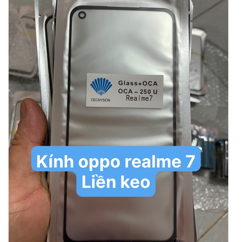 kính ép liền keo điện thoại oppo realme 7 / A53 / A53s / A32 2020
