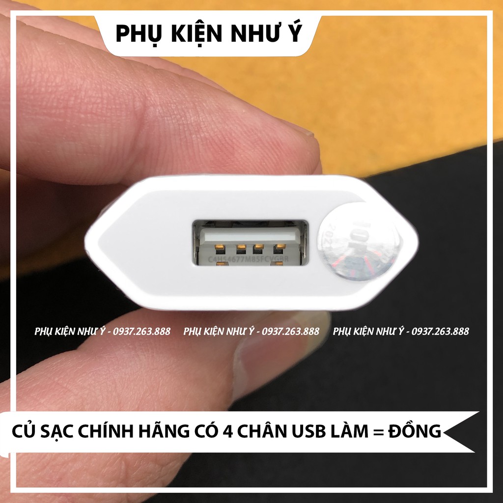 Bộ Sạc IP 6/6s/7/8/X Bóc Máy - Hàng Zin 100% Chính Hãng - Bảo Hành 12 Tháng Lỗi 1 Đổi 1.