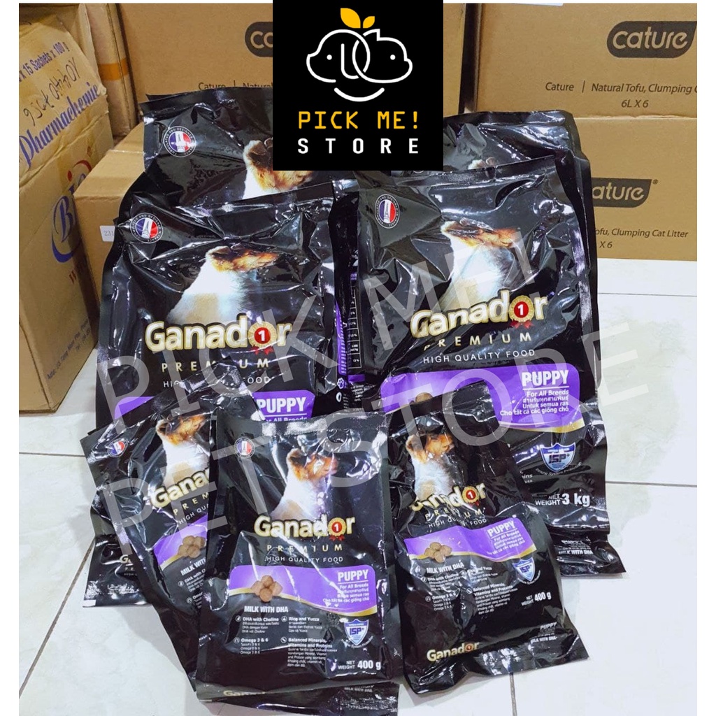 Hạt Ganador Puppy Cho Chó Con, chó nhỏ Vị Sữa &amp; DHA 3kg