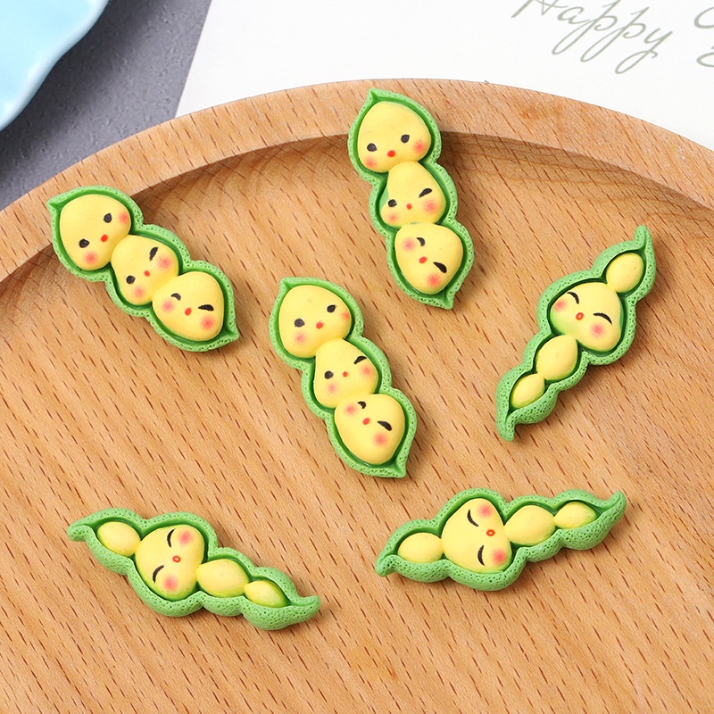 Charm Trang Trí Slime Hình Hạt Đậu Dễ Thương Kích Thước 3cm