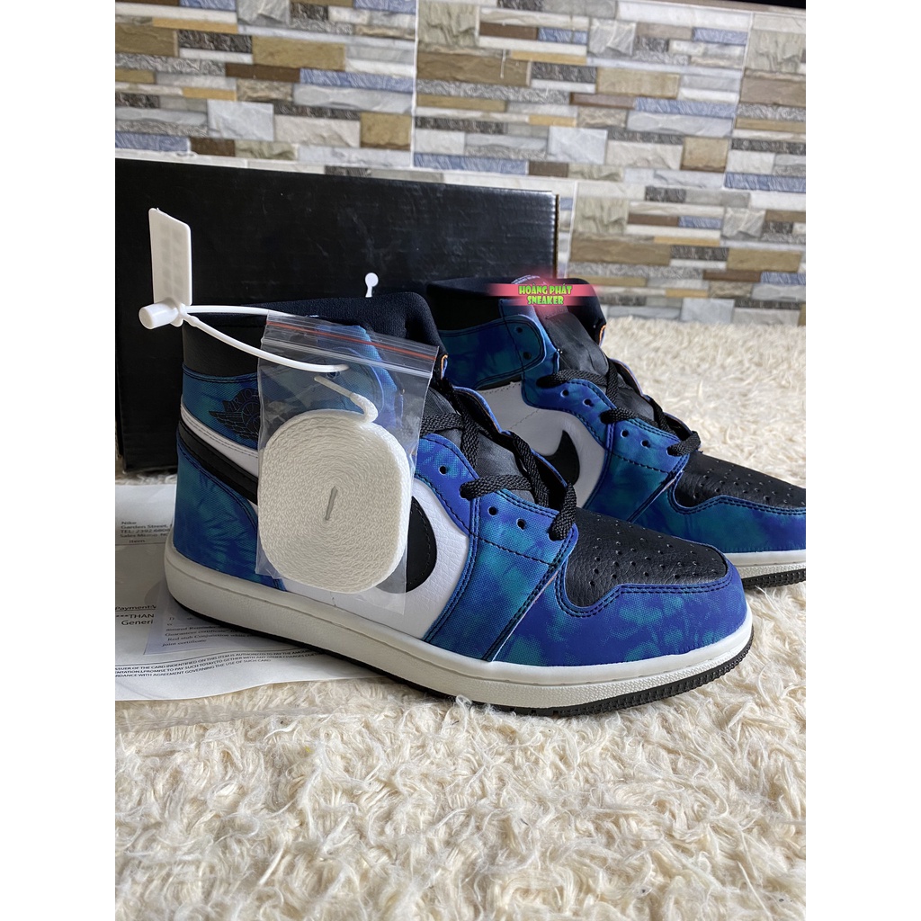 Giày Thể Thao JD1 Cổ cao - Xanh Tie Dye - NAM+NỮ "FullL Size, Full Bill Box"