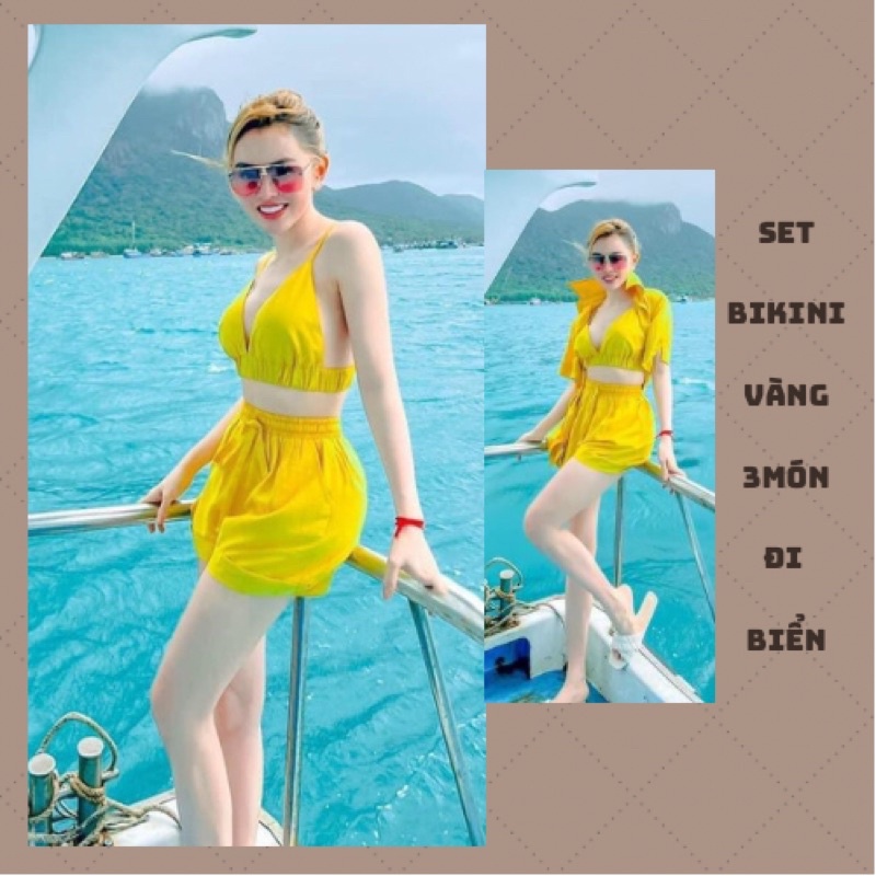 Set Bikini 3 Món Đi Biển Cực Xinh