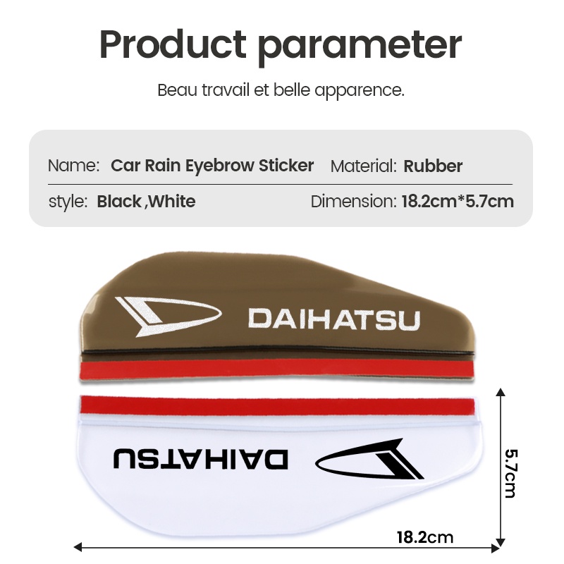 Set 2 Tấm Cao Su Mềm Gắn Gương Chiếu Hậu Xe Ô Tô Daihatsu Rocky Taruna Xania Ayla Ceria Terios