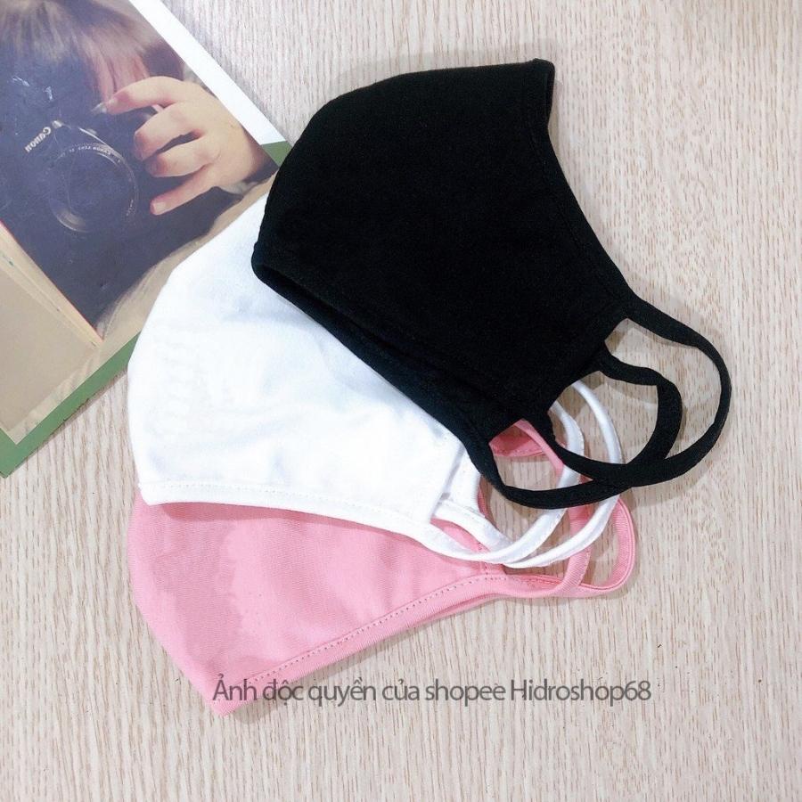Khẩu trang vải cotton hai lớp in hình