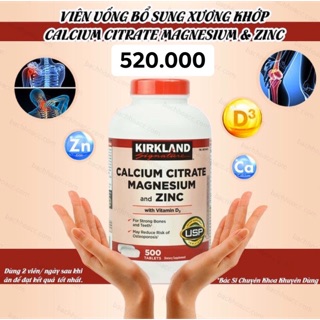 VIÊN UỐNG HỖ TRỢ XƯƠNG, RĂNG CHẮC KHỎE, NGĂN NGỪA LOÃNG XƯƠNG CALCIUM CITRATE, MAGNESIUM AND ZINC WITH VITAMIN D3