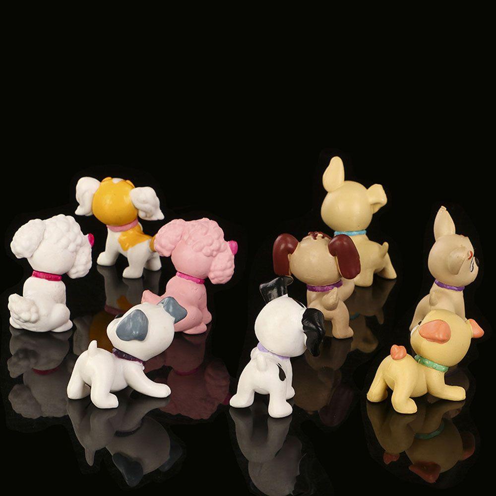 Set 9 Mô Hình Cún Con Trang Trí Tiểu Cảnh
