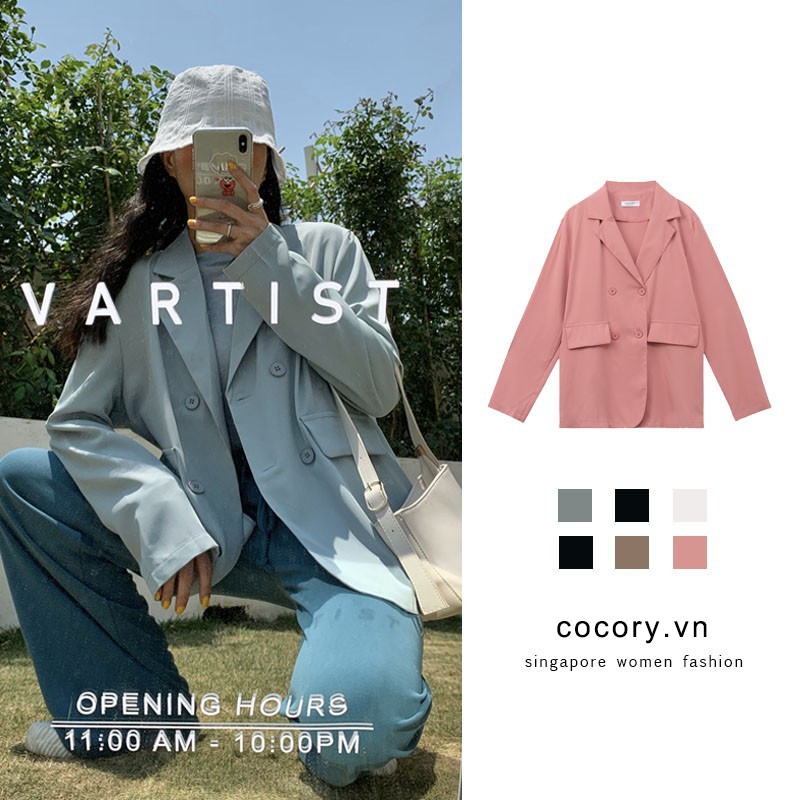 Cocory vn Áo Khoác Blazer Tay Dài Dáng Rộng Phong Cách Hàn Quốc Cho Nữ | BigBuy360 - bigbuy360.vn