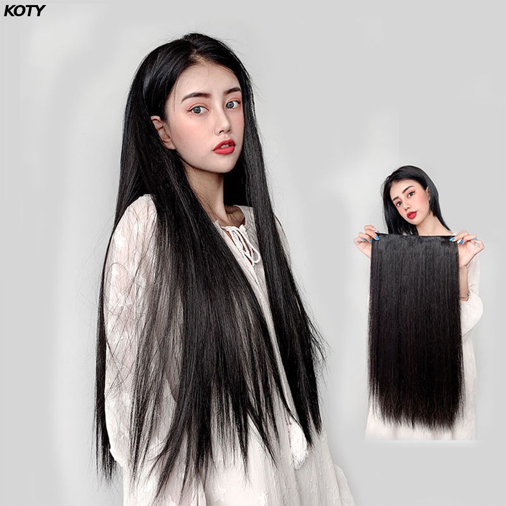 [Mã FAMARAL1 giảm 10K đơn 50K]Tóc giả nửa đầu dài đẹp cho nữ shop Koty, tóc giả kẹp thẳng cao cấp mềm mượt