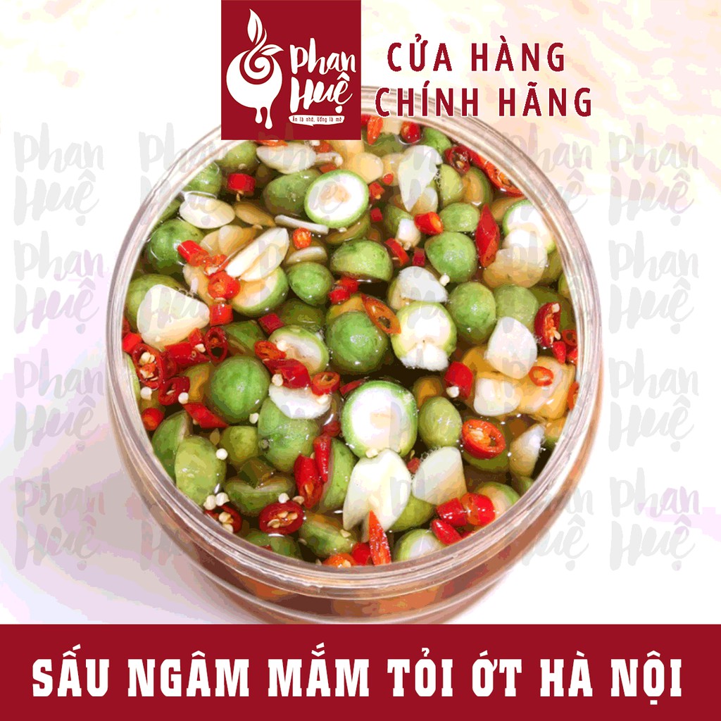 Sấu ngâm mắm tỏi ớt Hà Nội - Phan Huệ Food 1Kg. Sấu Hà Nội chọn lọc, đặc sản Hà Nội, ăn là thèm