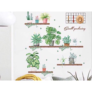 decal dán tường chậu cây trang trí