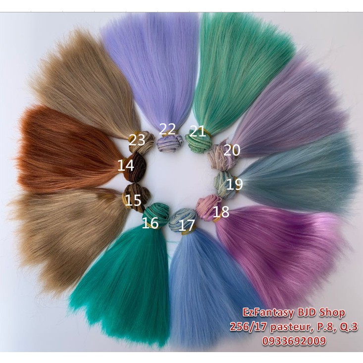 Line may tóc búp bê - tơ silk 15cm - màu 21