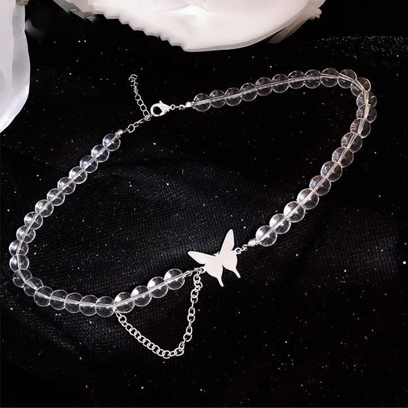 vòng cổ choker trong suốt phối bướm cực xinh mã DX-6883