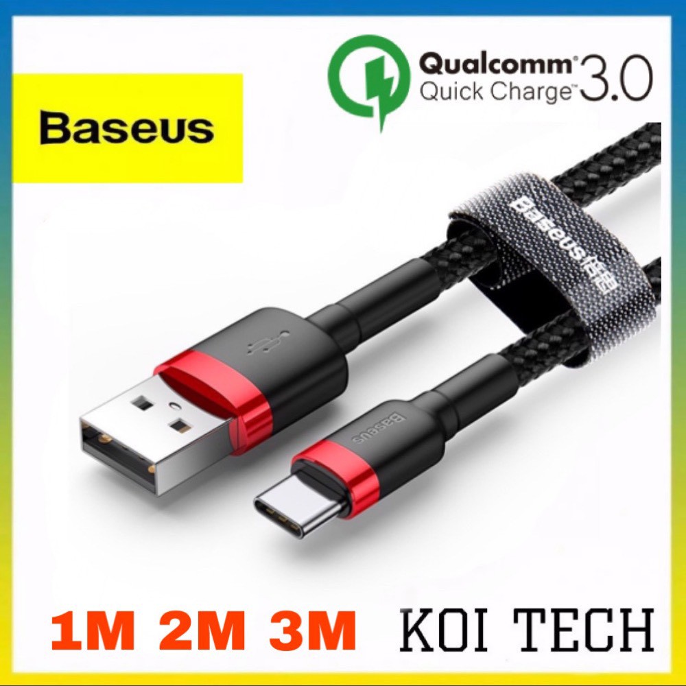 Dây sạc type c baseus cafule dài 3m 2m 1m 23cm - cáp sạc usb type c sạc nhanh xiaomi samsung - koitech