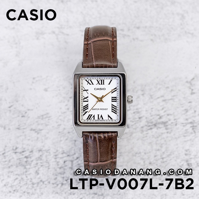Đồng hồ nữ dây da Casio chính hãng Anh Khuê LTP-V007L-7B2UDF
