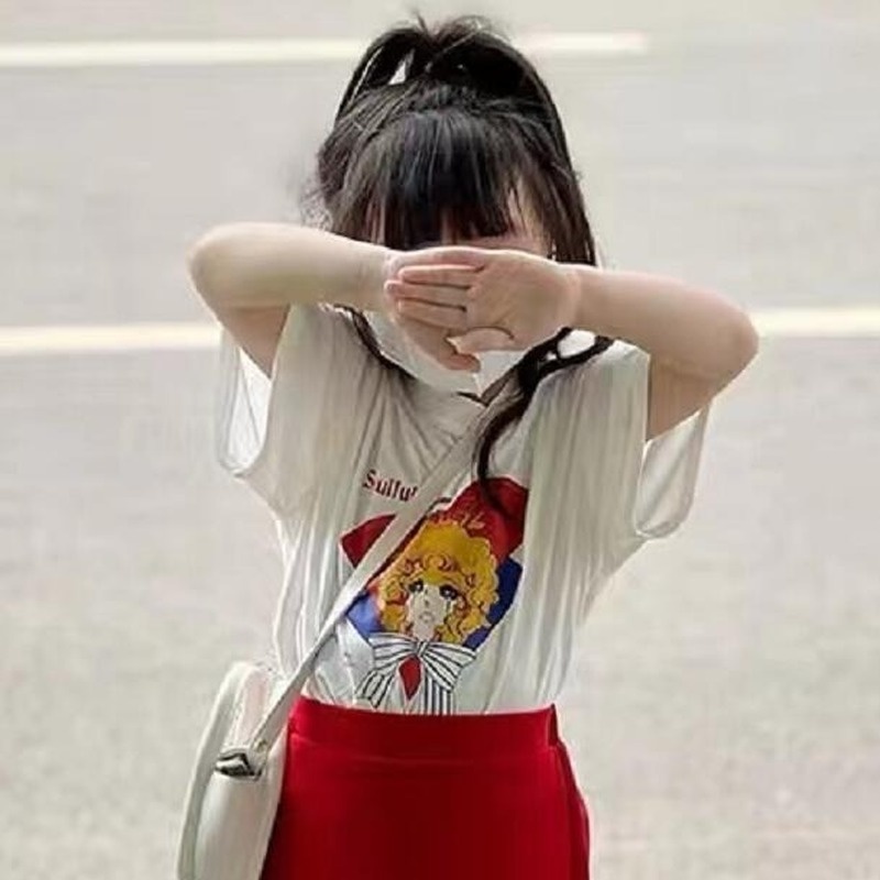 Set Áo Thun Tay Ngắn + Chân Váy Thiết Kế Mới Thời Trang Mùa Hè Theo Phong Cách Hàn Quốc Dành Cho Bé Gái 2022