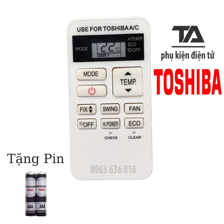 Điều khiển điều hòa TOSHIBA┃Remote máy lạnh TOSHIBA RAS-07BKV-E - HÀNG TỐT