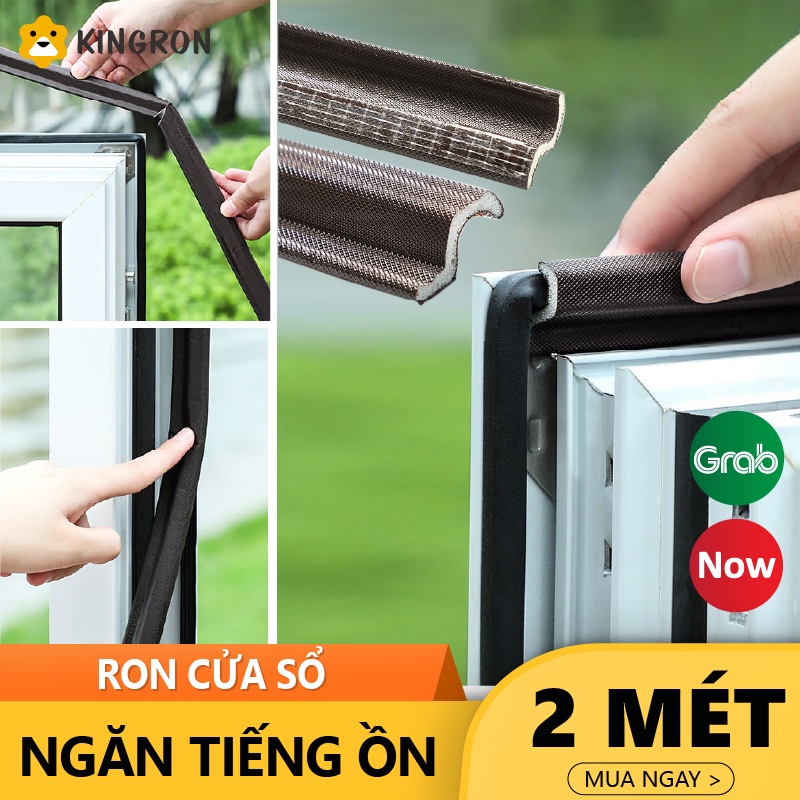 Thanh nẹp dán khe hở cửa sổ cường lự ⭐ Ron chắn khe hở KINGRON ngăn côn trùng chống bụi chống thoát hơi máy lạnh cách âm