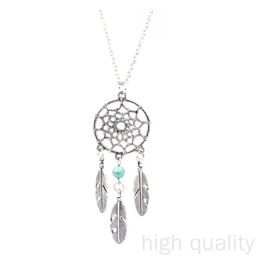 Dây Chuyền Mặt Hình Dreamcatcher Phối Lông Vũ Thời Trang Runbu998