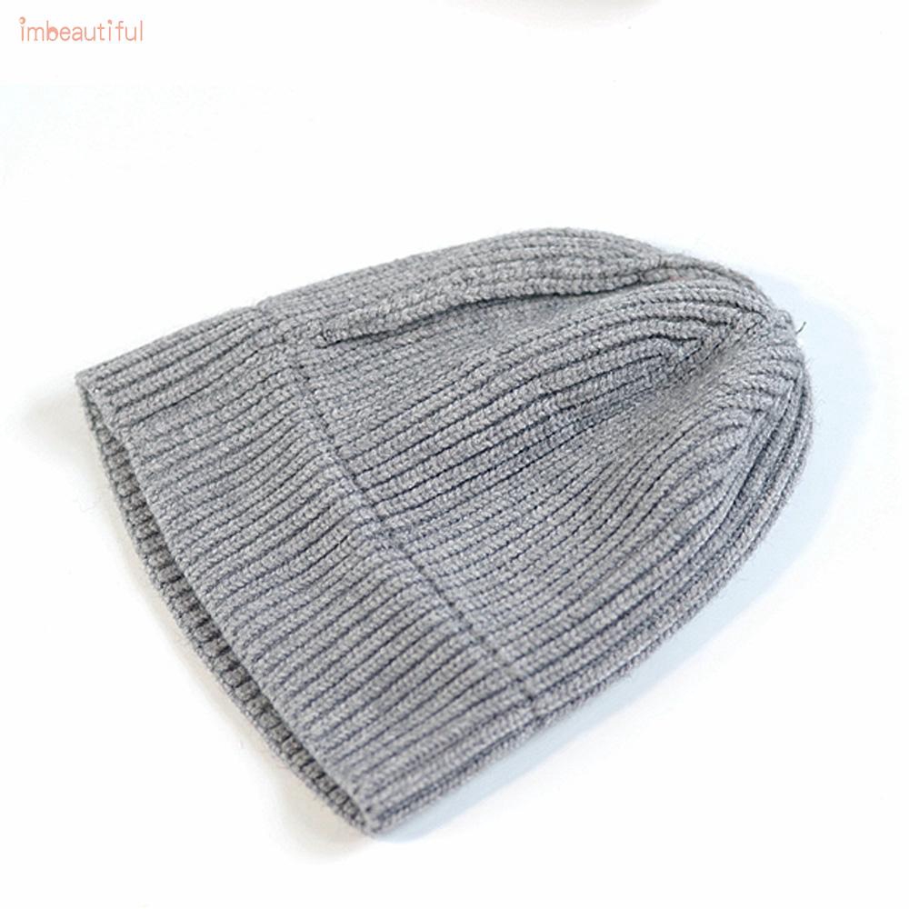 Mũ beanie màu trơn phong cách vintage thời trang cho nam/nữ