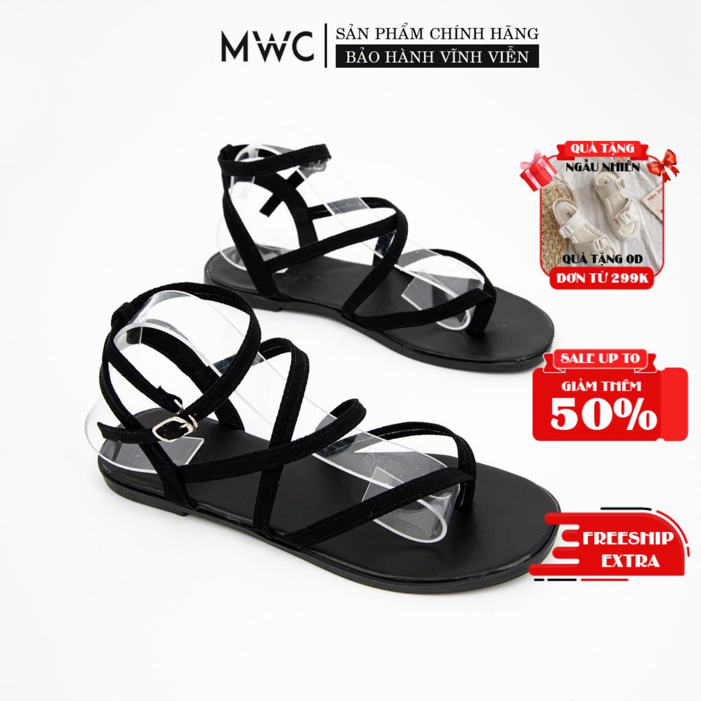 [Mã SKAMFSW175 giảm 10K đơn 50K] Giày Sandal Nữ MWC Đế Bệt Quai Mảnh Phong Cách Chiến Binh NUSD- 2887