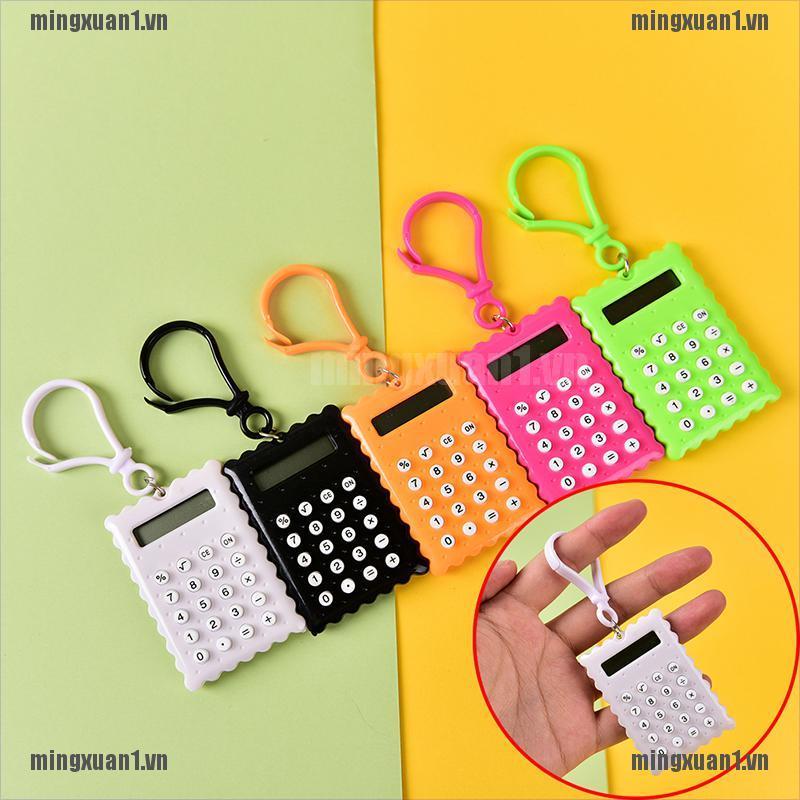 Móc Khóa Máy Tính Mini 8 Chữ Số Bằng Nhựa Màu Sắc Ngẫu Nhiên