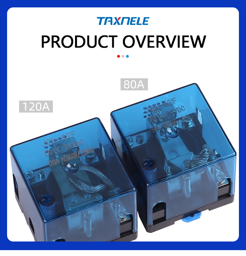 Rơ Le Công Suất Cao JQX-62F 1Z 80A 12V 24VDC 220V