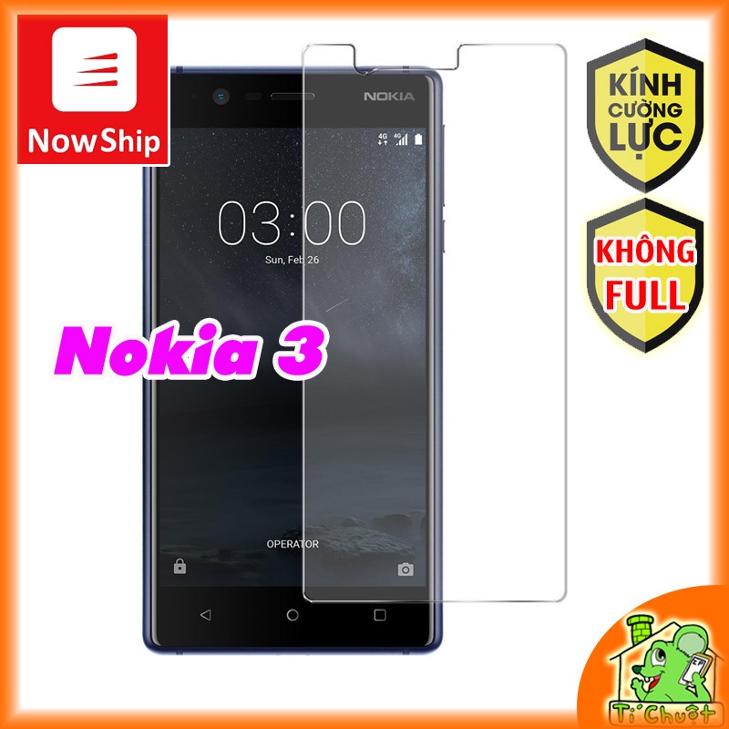 [Ảnh Thật] Kính CL Nokia 3- Cường Lực 2.5D Không FULL, 9H-0.26mm