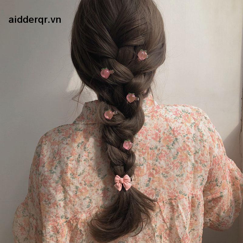 Kẹp Tóc Hình Nơ / Hoa Trà / Mật Ong Màu Hồng Ngọt Ngào Siêu Ngọt Ngào Cho Bé Gái