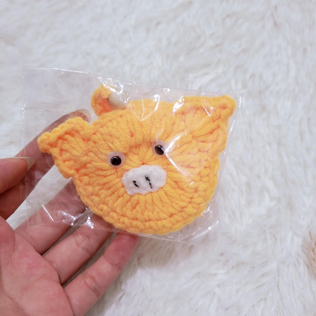 [Chọn mẫu] Túi len đựng tỏi cho trẻ sơ sinh tránh vía có dây đeo handmade.