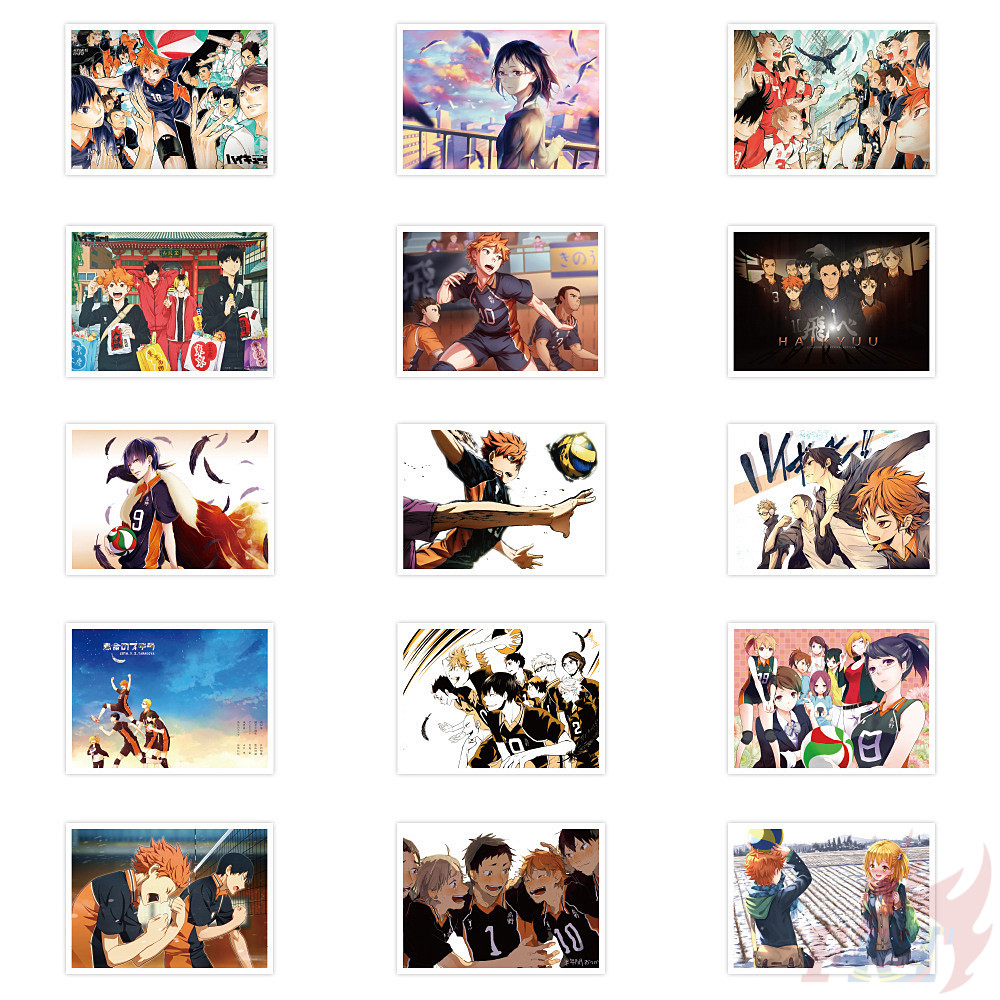 ❉ Haikyuu!! - Anime Mini Poster Series A Stickers ❉ 30Pcs/Set Waterproof DIY Fashion Decals Doodle Stickers